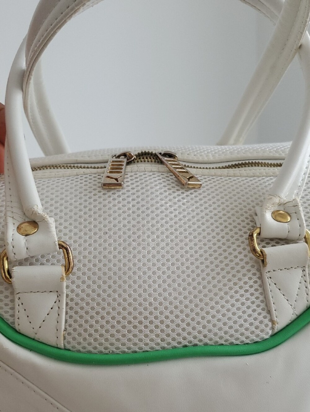 PUMA White & Green Women's Gym Bag - Picture 11 of 11